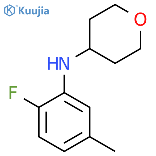 N-(2-fluoro-5-methylphenyl)oxan-4-amine structure