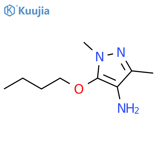 5-butoxy-1,3-dimethyl-1H-pyrazol-4-amine structure