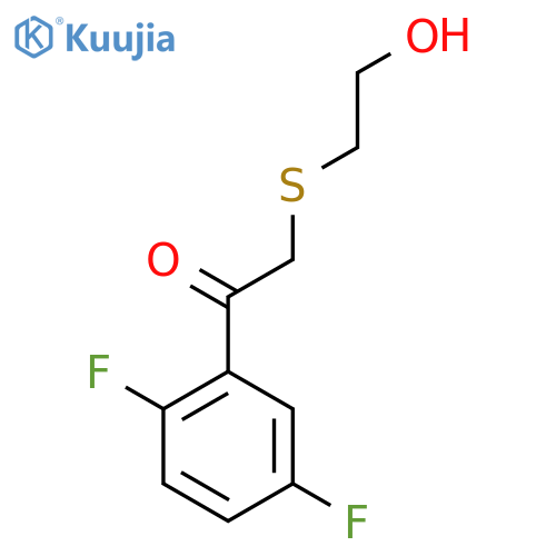 Ethanone, 1-(2,5-difluorophenyl)-2-[(2-hydroxyethyl)thio]- structure