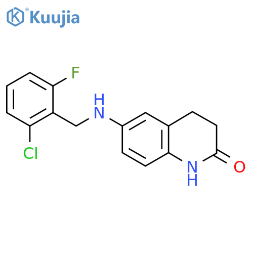 6-{(2-Chloro-6-fluorophenyl)methylamino}-1,2,3,4-tetrahydroquinolin-2-one structure