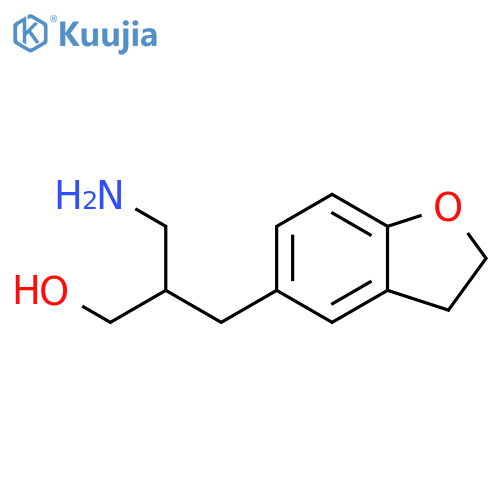 3-amino-2-(2,3-dihydro-1-benzofuran-5-yl)methylpropan-1-ol structure