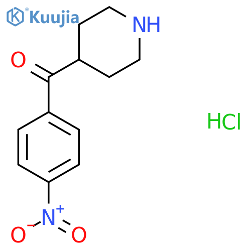 (4-Nitro-phenyl)-piperidin-4-yl-methanone hydrochloride structure