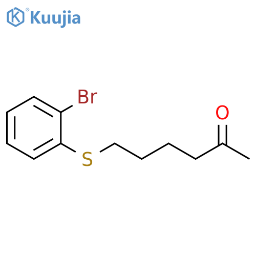 2-Hexanone, 6-[(2-bromophenyl)thio]- structure