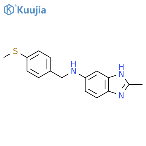 2-Methyl-N-{4-(methylsulfanyl)phenylmethyl}-1h-1,3-benzodiazol-5-amine structure