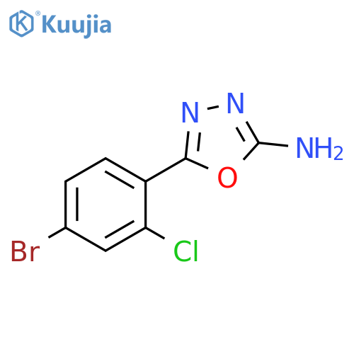 5-(4-bromo-2-chlorophenyl)-1,3,4-oxadiazol-2-amine structure