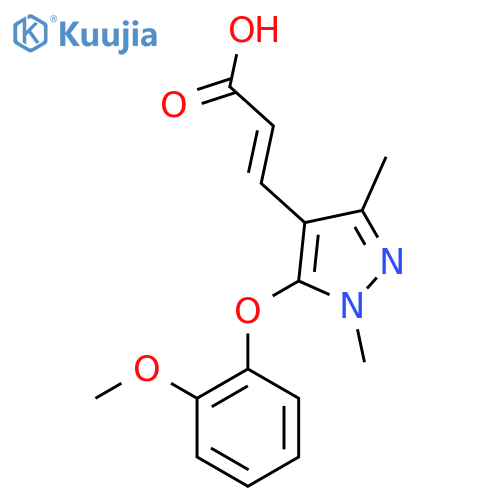 3-5-(2-methoxyphenoxy)-1,3-dimethyl-1H-pyrazol-4-ylprop-2-enoic acid structure