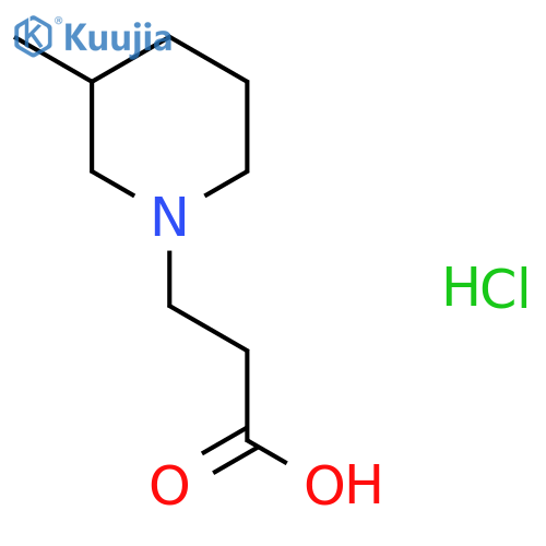 3-(3-Methylpiperidin-1-yl)propanoic Acid Hydrochloride structure