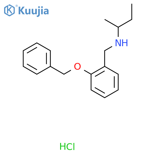 {[2-(Benzyloxy)phenyl]methyl}(butan-2-yl)amine hydrochloride structure
