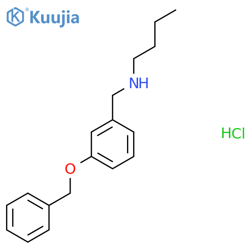 {[3-(Benzyloxy)phenyl]methyl}(butyl)amine hydrochloride structure