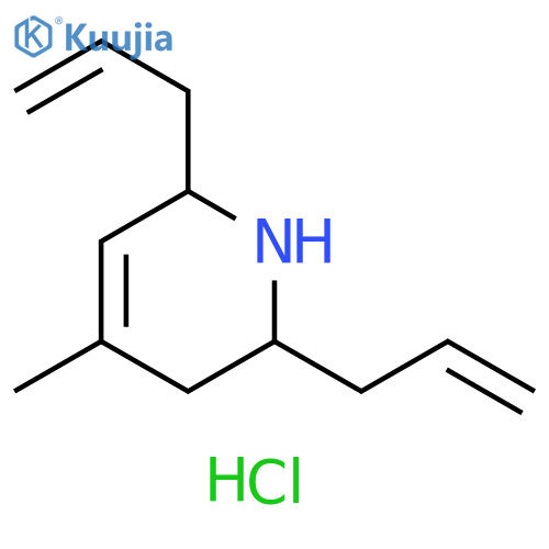 Pyridine, 1,2,3,6-tetrahydro-4-methyl-2,6-di-2-propen-1-yl-, hydrochloride (1:1) structure