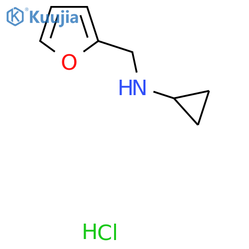 N-[(furan-2-yl)methyl]cyclopropanamine hydrochloride structure