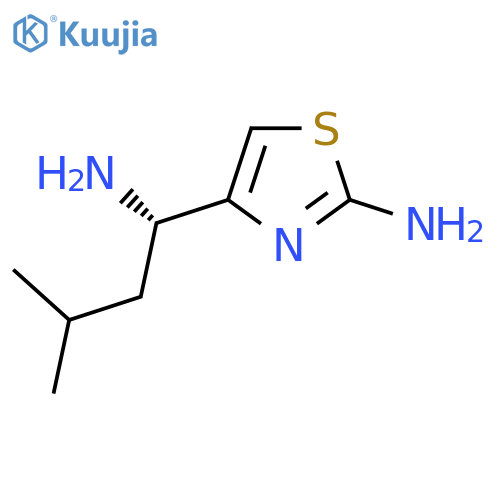 4-[(1S)-1-amino-3-methylbutyl]-1,3-thiazol-2-amine structure