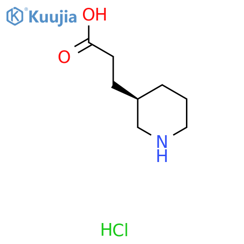 (R)-3-(Piperidin-3-YL)propanoic acid hcl structure