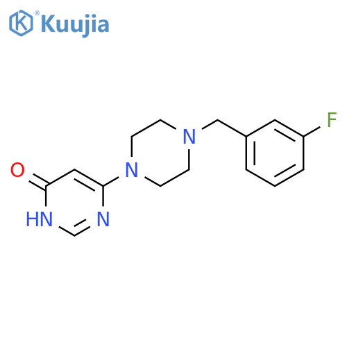 4(3H)-Pyrimidinone, 6-[4-[(3-fluorophenyl)methyl]-1-piperazinyl]- structure