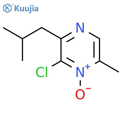 Pyrazine, 3-chloro-5-methyl-2-(2-methylpropyl)-, 4-oxide structure
