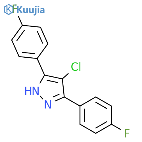4-Chloro-3,5-bis(4-fluorophenyl)-1H-pyrazole structure