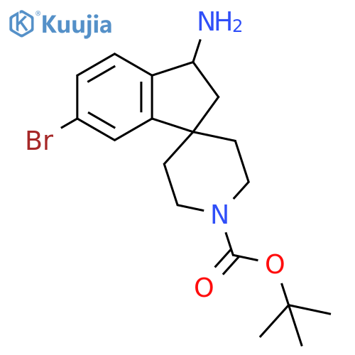 tert-butyl 3-amino-6-bromo-2,3-dihydrospiro[indene-1,4'-piperidine]-1'-carboxylate structure