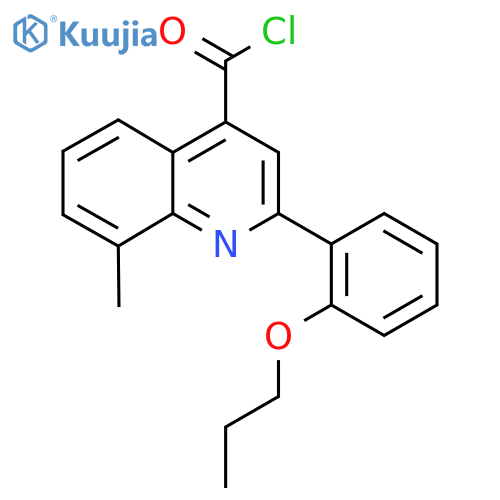 8-Methyl-2-(2-propoxyphenyl)quinoline-4-carbonyl chloride structure
