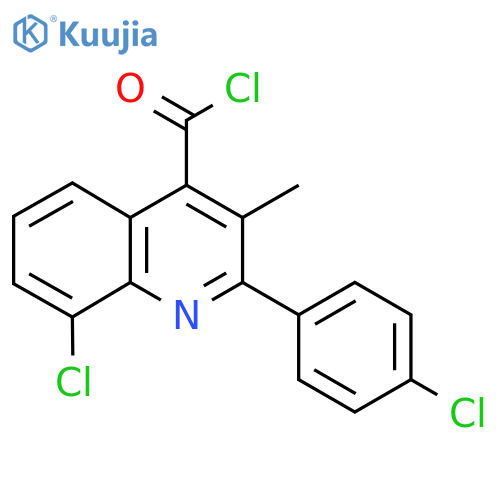 8-Chloro-2-(4-chlorophenyl)-3-methylquinoline-4-carbonyl chloride structure