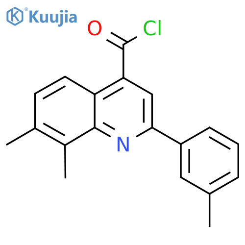 7,8-Dimethyl-2-(3-methylphenyl)quinoline-4-carbonyl chloride structure