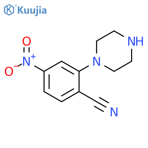 4-nitro-2-(piperazin-1-yl)benzonitrile structure