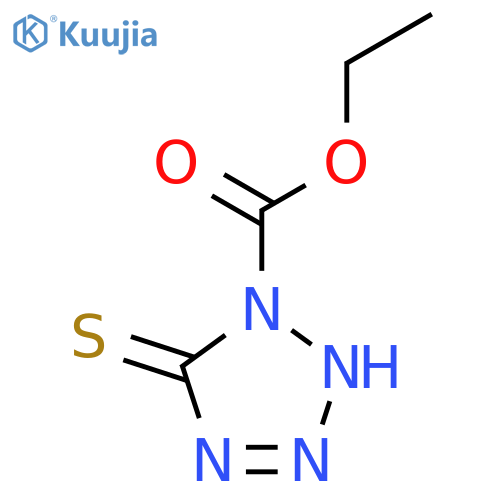 5-Mercapto-tetrazole-1-carboxylic acid ethyl ester structure