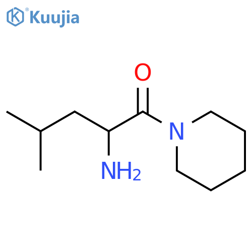 [3-methyl-1-(piperidin-1-ylcarbonyl)butyl]amine structure