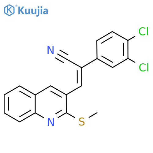 (Z)-2-(3,4-Dichlorophenyl)-3-2-(methylsulfanyl)-3-quinolinyl-2-propenenitrile structure