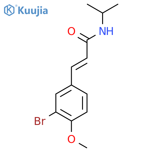 (2E)-3-(3-bromo-4-methoxyphenyl)-N-(propan-2-yl)prop-2-enamide structure