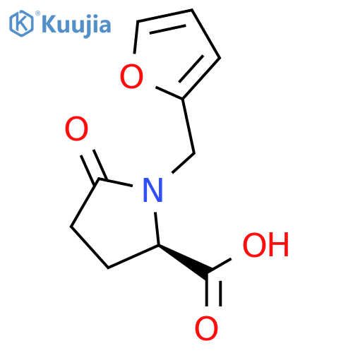 (2R)-1-[(furan-2-yl)methyl]-5-oxopyrrolidine-2-carboxylic acid structure
