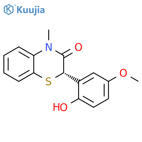 2H-1,4-Benzothiazin-3(4H)-one,2-(2-hydroxy-5-methoxyphenyl)-4-methyl-, (S)- structure