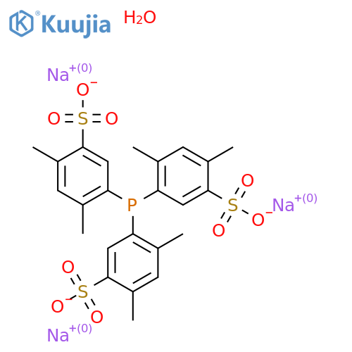 Tris(4,6-dimethyl-3-sulfanatophenyl)phosphine trisodium salt hydrate structure