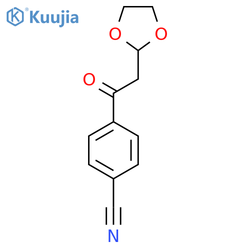 1-(4-Cyano-phenyl)-2-(1,3-dioxolan-2-yl)-ethanone structure