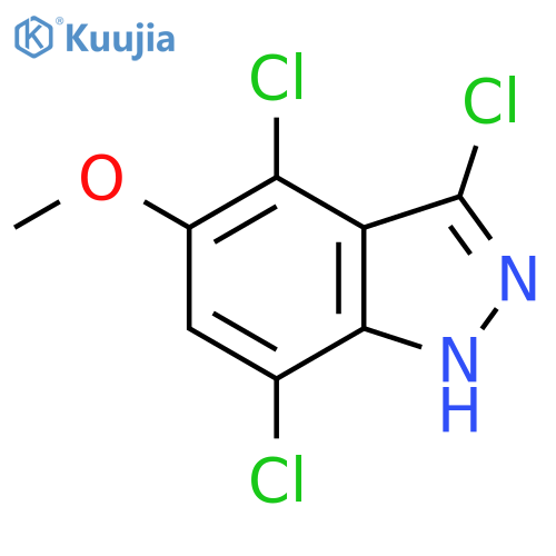 3,4,7-Trichloro-5-Methoxy 1H-indazole structure