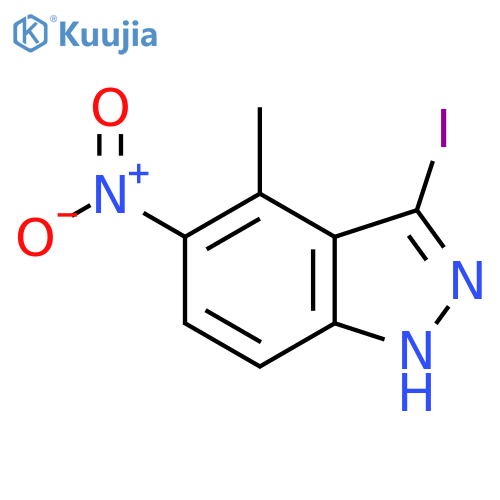 3-Iodo-4-Methyl-5-nitro 1H-indazole structure