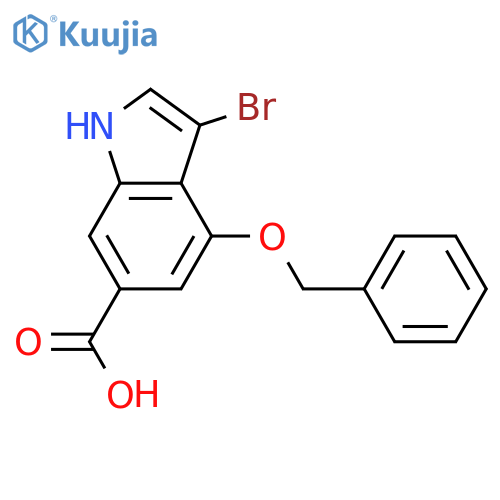 4-Benzyloxy-3-broMo1H-indole-6-carboxylic acid structure