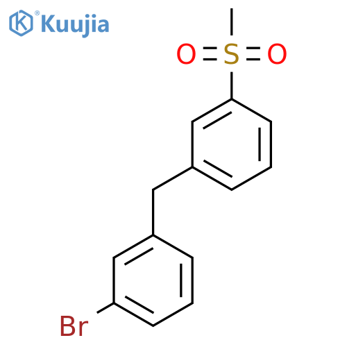 1-Bromo-3-[3-(methylsulfonyl)benzyl]benzene structure