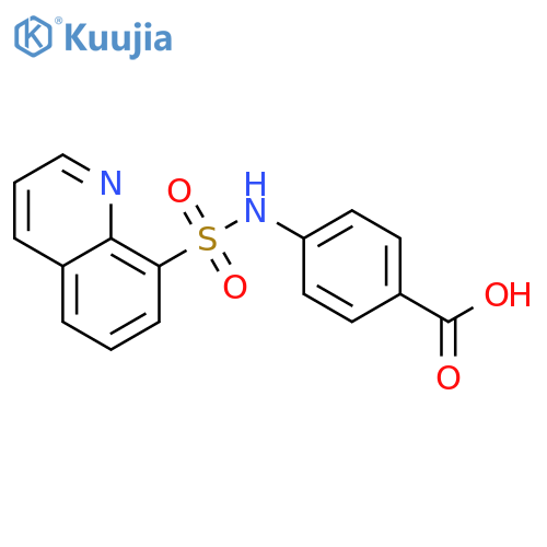 4-(quinoline-8-sulfonamido)benzoic acid structure