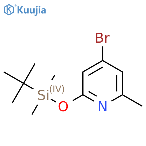 4-Bromo-2-((tert-butyldimethylsilyl)oxy)-6-methylpyridine structure