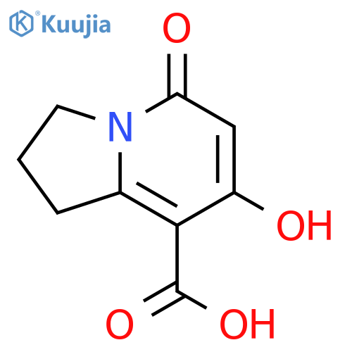 7-hydroxy-5-oxo-1,2,3,5-tetrahydroindolizine-8-carboxylic acid structure