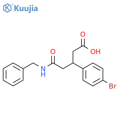 4-(benzylcarbamoyl)-3-(4-bromophenyl)butanoic acid structure