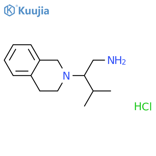 3-methyl-2-(1,2,3,4-tetrahydroisoquinolin-2-yl)butan-1-amine hydrochloride structure