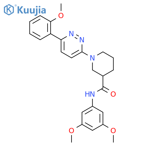 N-(3,5-dimethoxyphenyl)-1-6-(2-methoxyphenyl)pyridazin-3-ylpiperidine-3-carboxamide structure