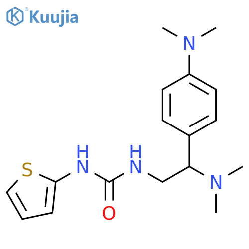 1-[2-(dimethylamino)-2-[4-(dimethylamino)phenyl]ethyl]-3-(thiophen-2-yl)urea structure