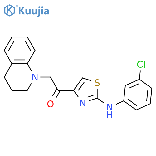 2-{2-(3-chlorophenyl)amino-1,3-thiazol-4-yl}-1-(1,2,3,4-tetrahydroquinolin-1-yl)ethan-1-one structure