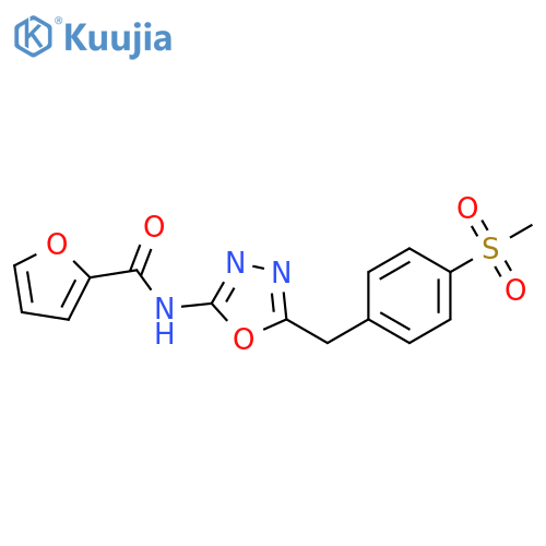 N-{5-(4-methanesulfonylphenyl)methyl-1,3,4-oxadiazol-2-yl}furan-2-carboxamide structure