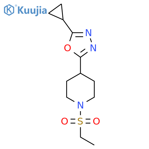 4-(5-cyclopropyl-1,3,4-oxadiazol-2-yl)-1-(ethanesulfonyl)piperidine structure