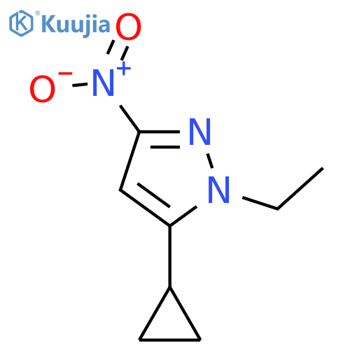 5-Cyclopropyl-1-ethyl-3-nitro-1H-pyrazole structure
