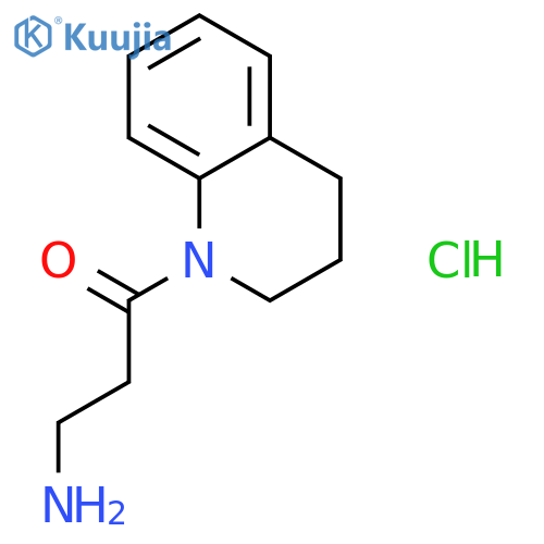 3-amino-1-(1,2,3,4-tetrahydroquinolin-1-yl)propan-1-one hydrochloride structure
