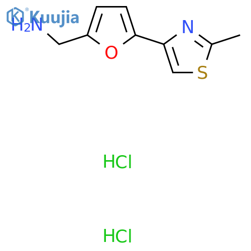 5-(2-Methyl-1,3-thiazol-4-yl)furan-2-ylmethanamine Dihydrochloride structure